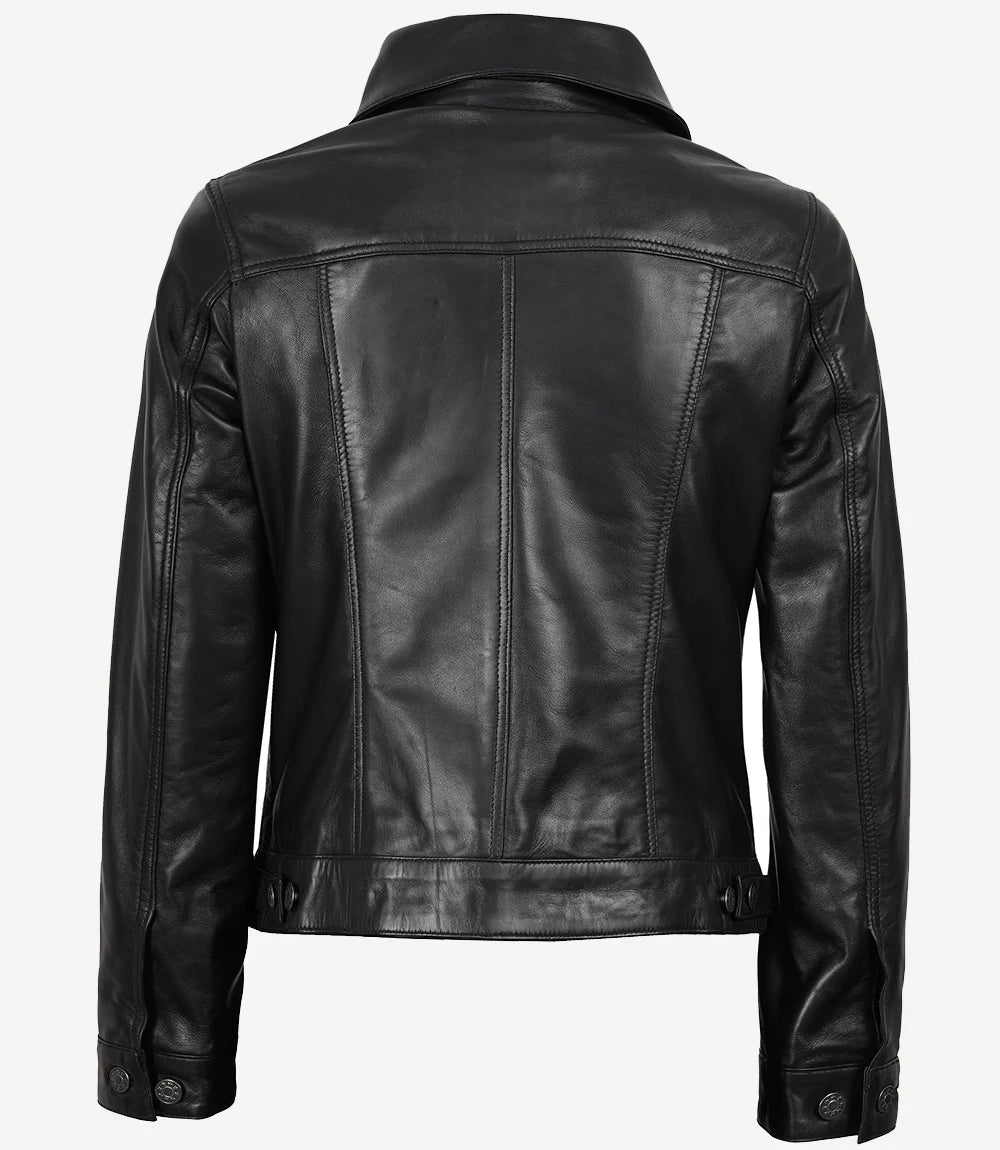 Camionneur Blouson Cuir Femme