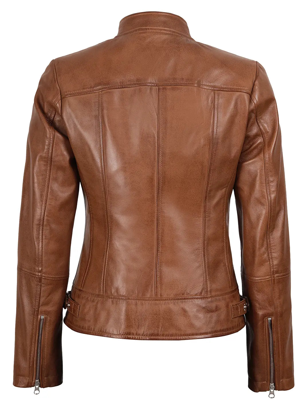 Femme Veste Moto en Cuir