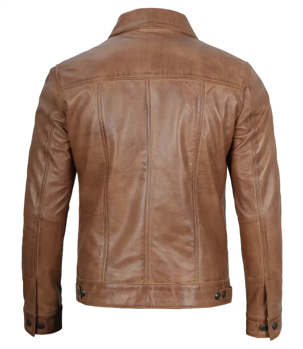 Veste camionneur en cuir