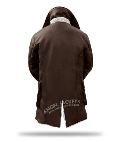 Men's Dark Brown Sherpa Coat