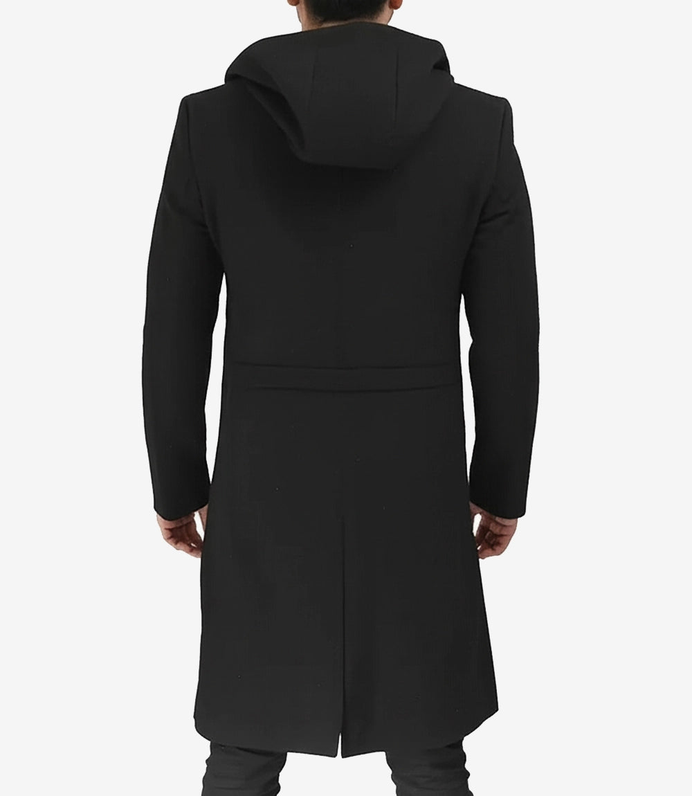 manteau en laine noir