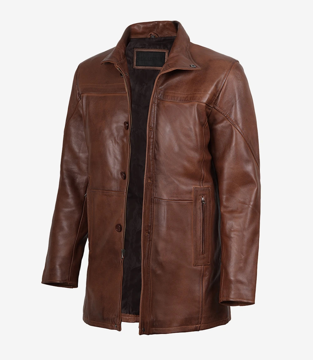 manteau en cuir pour hommes
