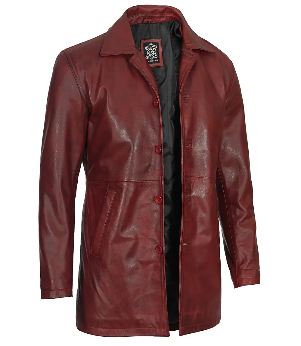 manteau marron homme
