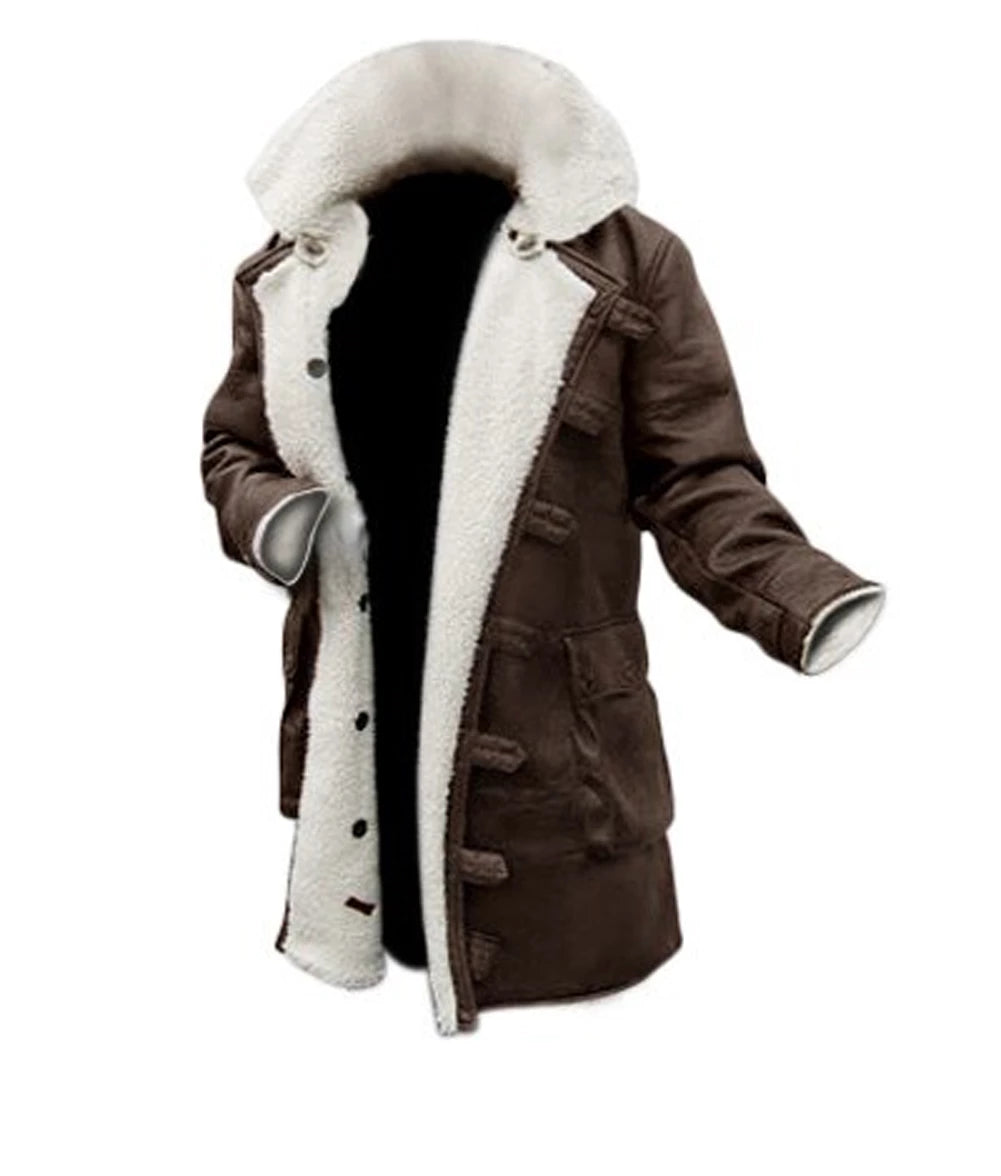 Men's Dark Brown Sherpa Coat