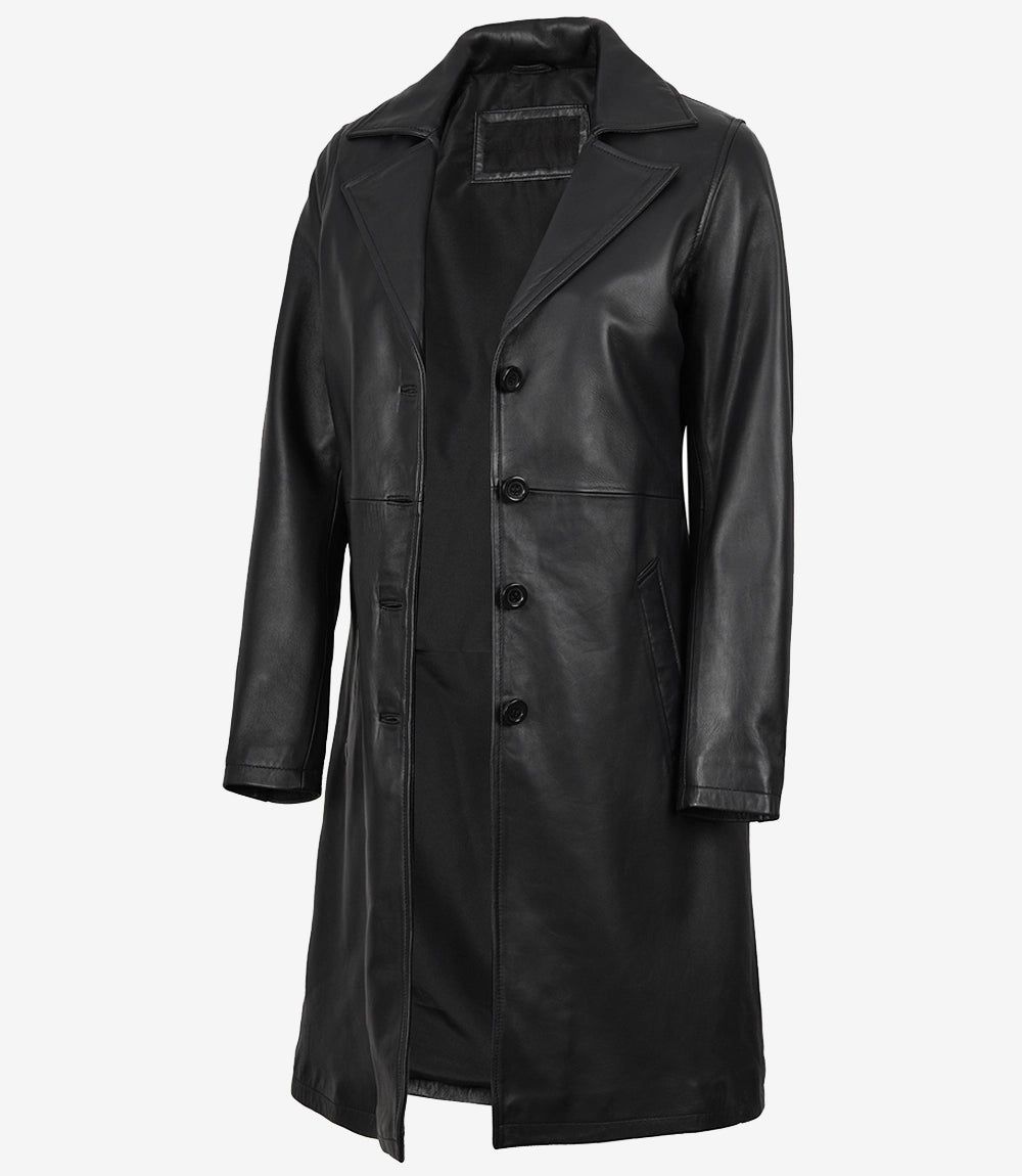 Manteau en cuir pour femme