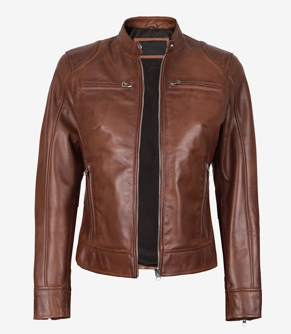 de moto en pour veste cuir femme